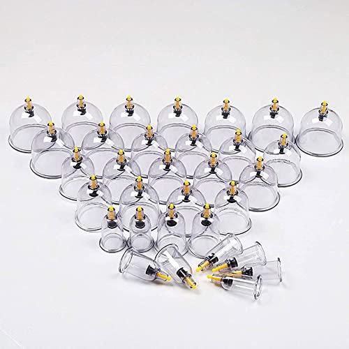 ZHANGZONG ZHANGZONG Cupping Therapy Set Cupping kit Cupping Set Equipment Physio air Chinese Professional Cupping Therapy Set Thickened Vacuum Cupping Device 32 Cans Household Suction Cupping Set/Cupping T