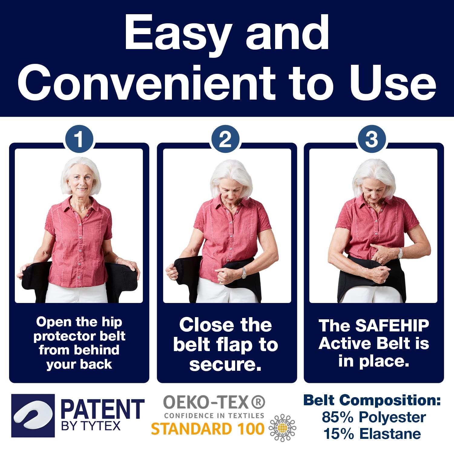 SAFEHIP SAFEHIP Active Hip Protector Belt Fall Fracture Injury Prevention Hip Pads for Elderly Seniors, Comfortable and Breathable to Wear for Men and Women, Extra Large 46-50 inches by TYTEX