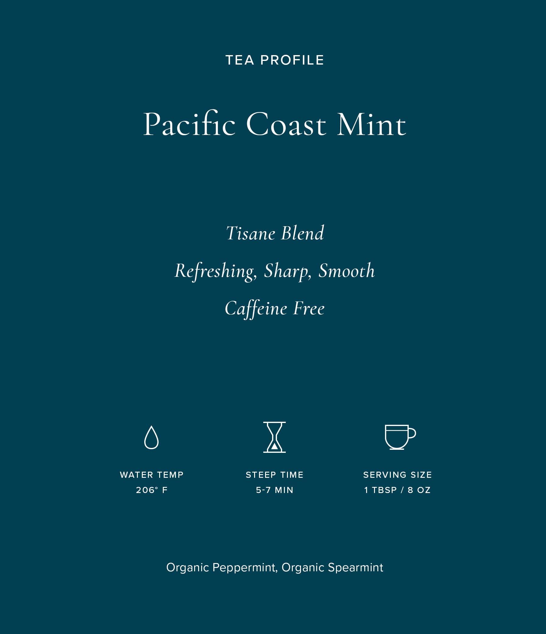 Art of Tea Art of Tea | Pacific Coast Mint 1oz (Organic Peppermint and Organic Spearmint Tea) | Artisan Loose Leaf Tea Tin