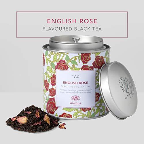 Whittard Whittard of Chelsea - Tea Discoveries English Rose Caddy - Black Loose Leaf Tea, Vegetarian, Vegan Friendly, Resealable Tea Tin (100g, 1ct)