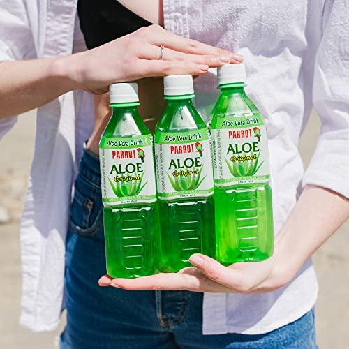 PARROT Parrot Brand Aloe Vera Juice Drink Original Flavor 500mL 16.9 fl.oz. (Pack of 10)