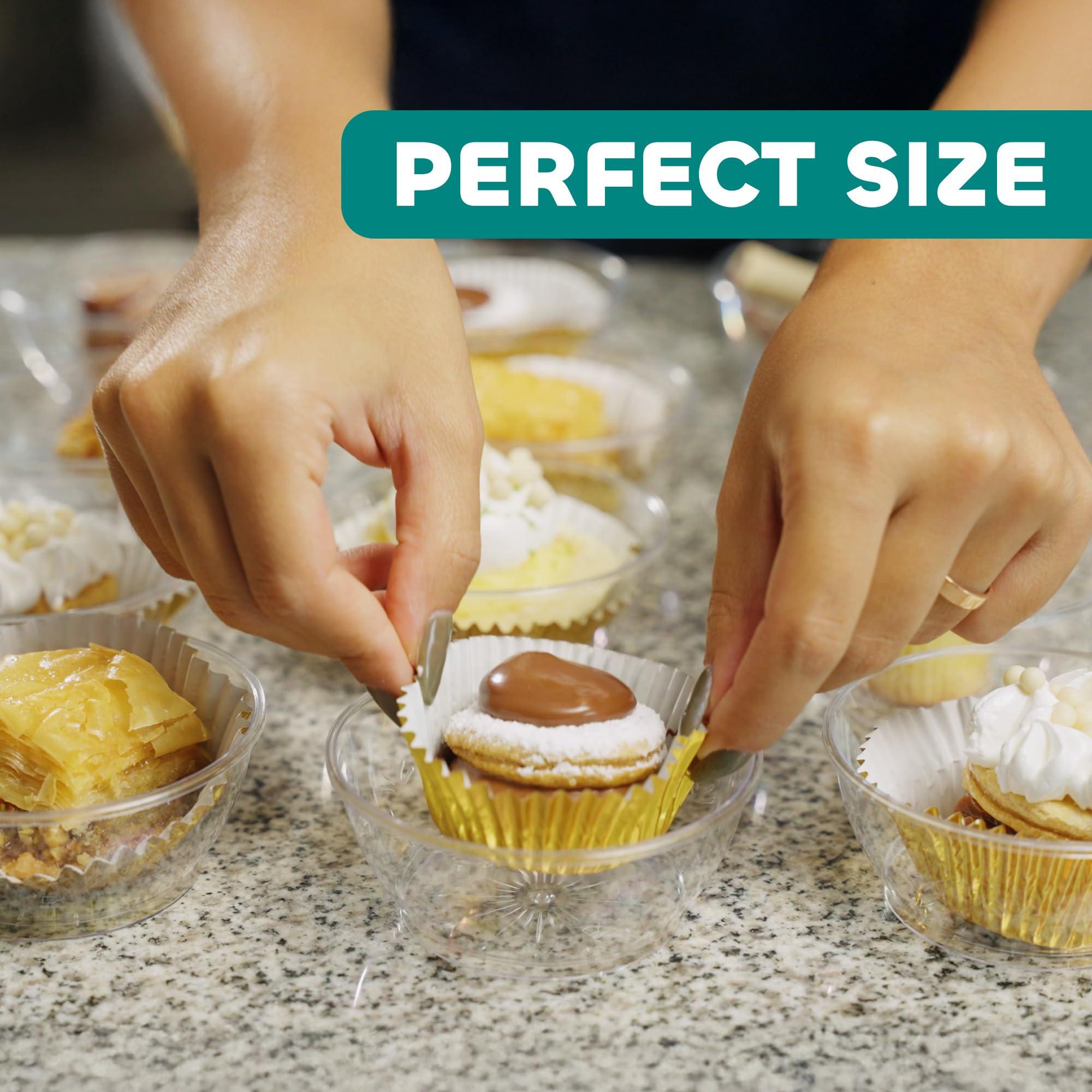 JoyServe JoyServe Clear Mini Plastic Bowls - (Bulk 50 Pack) 6 Oz Disposable Premium Hard Plastic Dessert Bowls for Serving, Weddings, Catering, Parties, Salsa, Home or Event Party Supplies