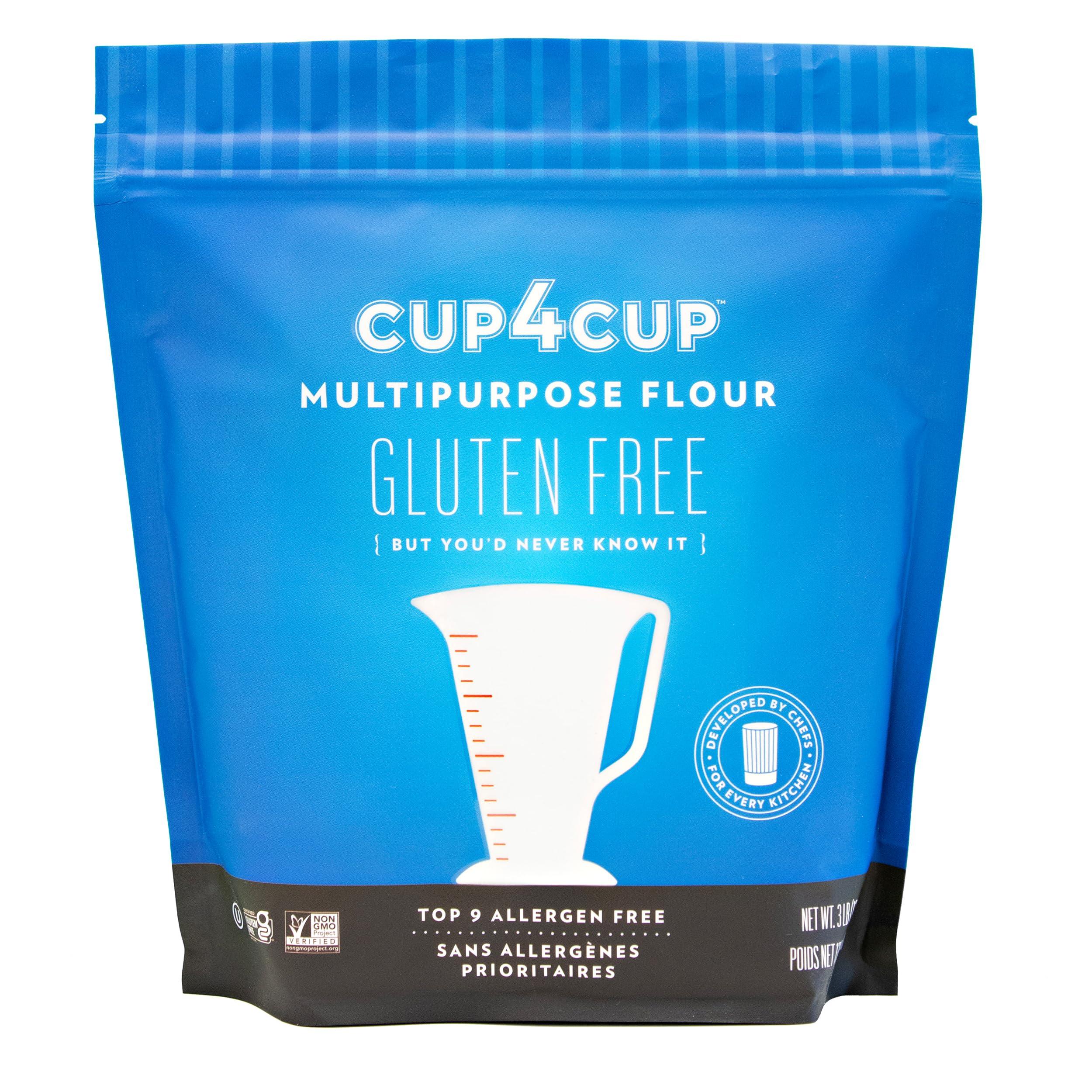 Cup4Cup Cup4Cup Multipurpose Flour, 3 Pounds, Certified Gluten Free, Dairy Free Flour, 1:1 All Purpose Flour Substitution, Non-GMO, Kosher, Made in the USA