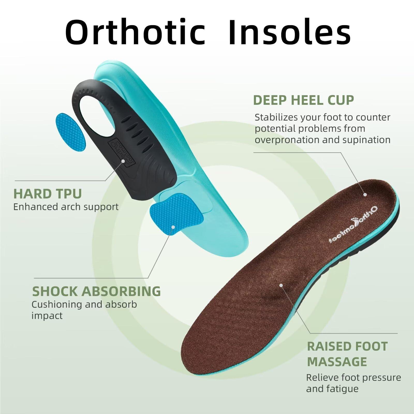 OrthoComfoot Men\'s Orthopedic Dress Oxfords for High Arch: Casual Supportive Cushion Shoes for Plantar Fasciitis, Ultralight Leather Shoeswith Arch Support for Indoor Outdoor Black Size 12