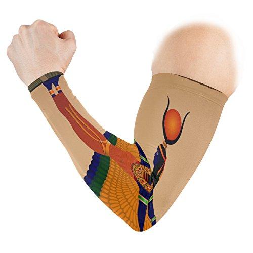 LEVEIS LEVEIS Vintage Ancient Egyptian Sports Compression Arm Sleeves for Baseball, Basketball, Football, Cycling, Golf 1 Pair 2 Sleeves