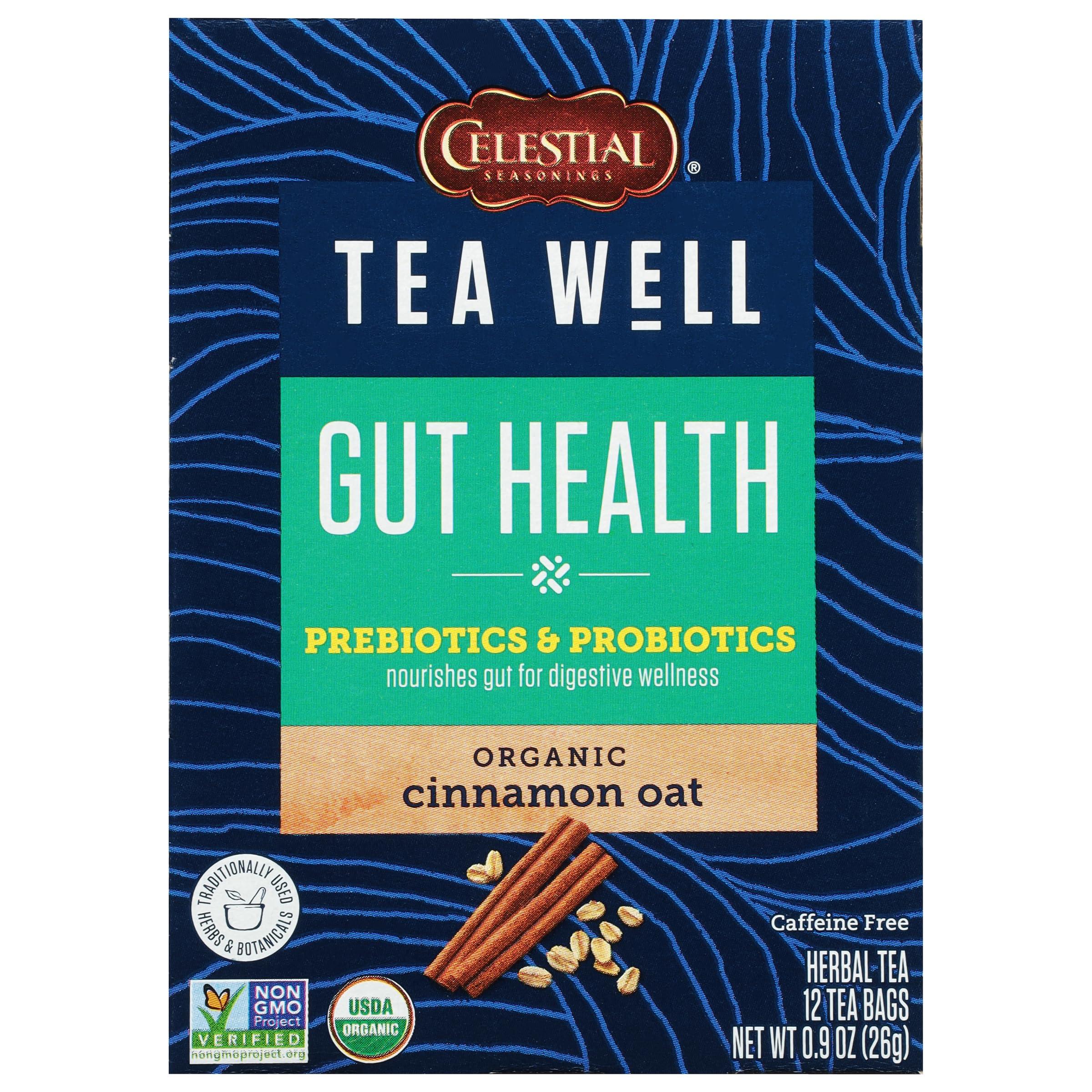 Celestial Seasonings Celestial Seasonings TeaWell Herbal Tea, Gut Health, Organic Cinnamon Oat, 12 Count