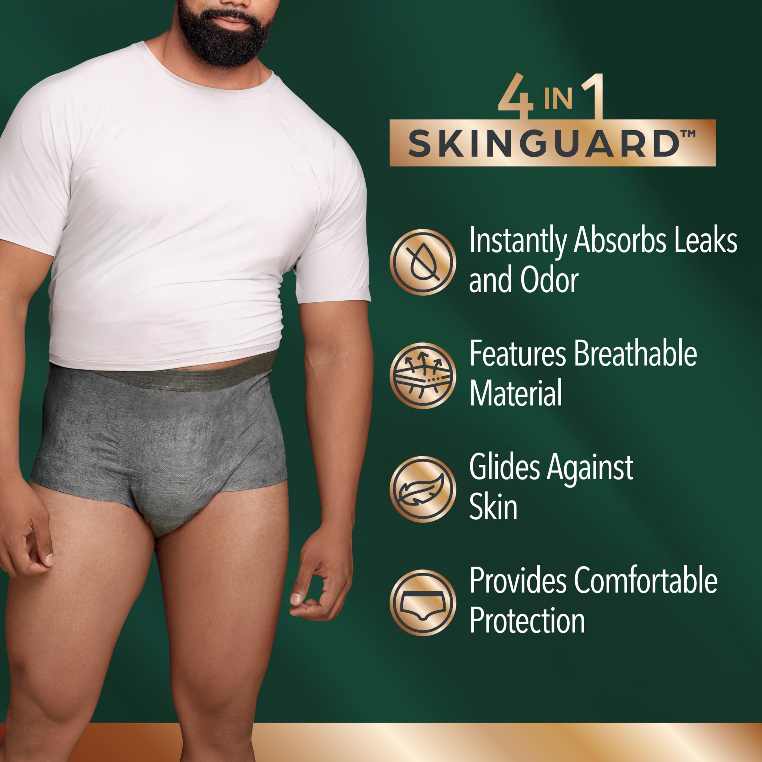 Depend Depend Real Fit Incontinence Underwear for Men, Disposable, Maximum Absorbency, Small/Medium, Grey, 22 Count, Packaging May Vary