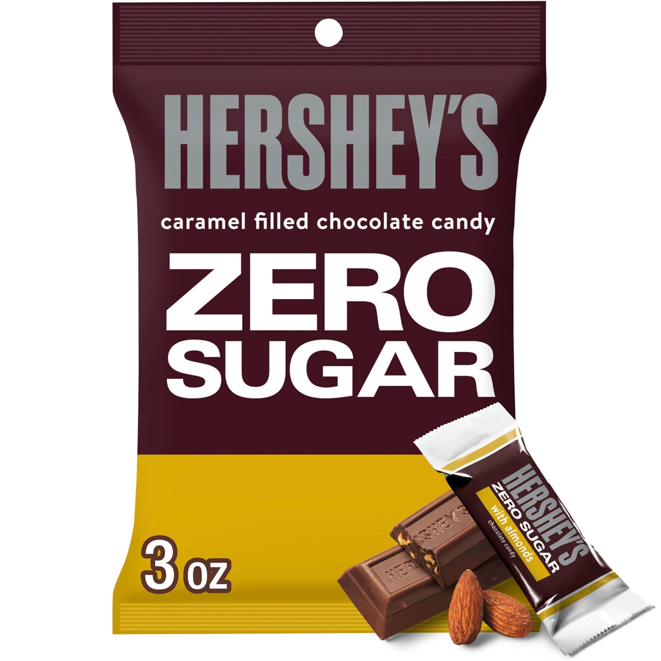 HERSHEY'S HERSHEY\'S Zero Sugar Chocolate with Almonds Candy Bag, 3 oz