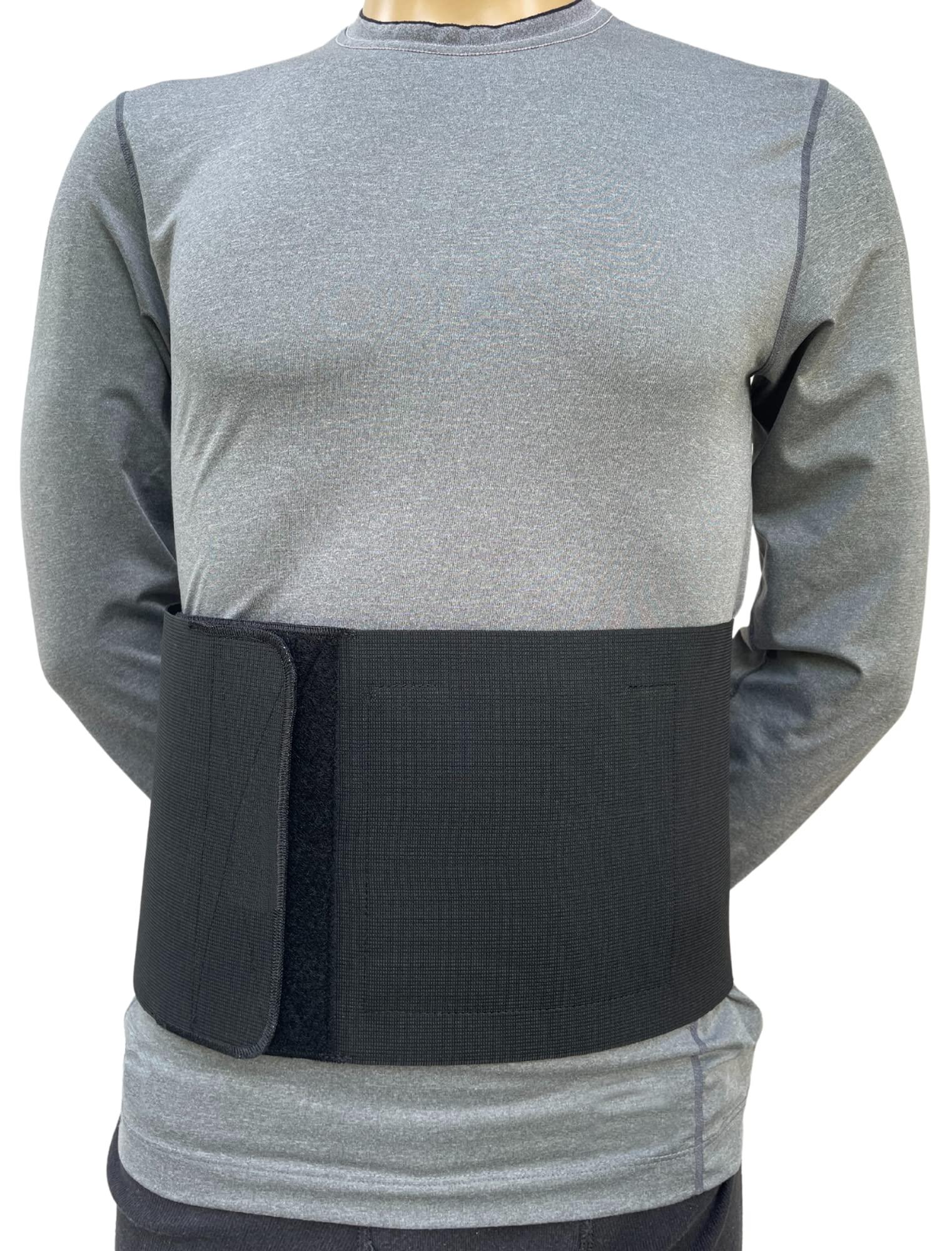 FlexaMed FlexaMed Umbilical Navel Hernia Belt with Compression Pad Black (8 Inch, Medium)