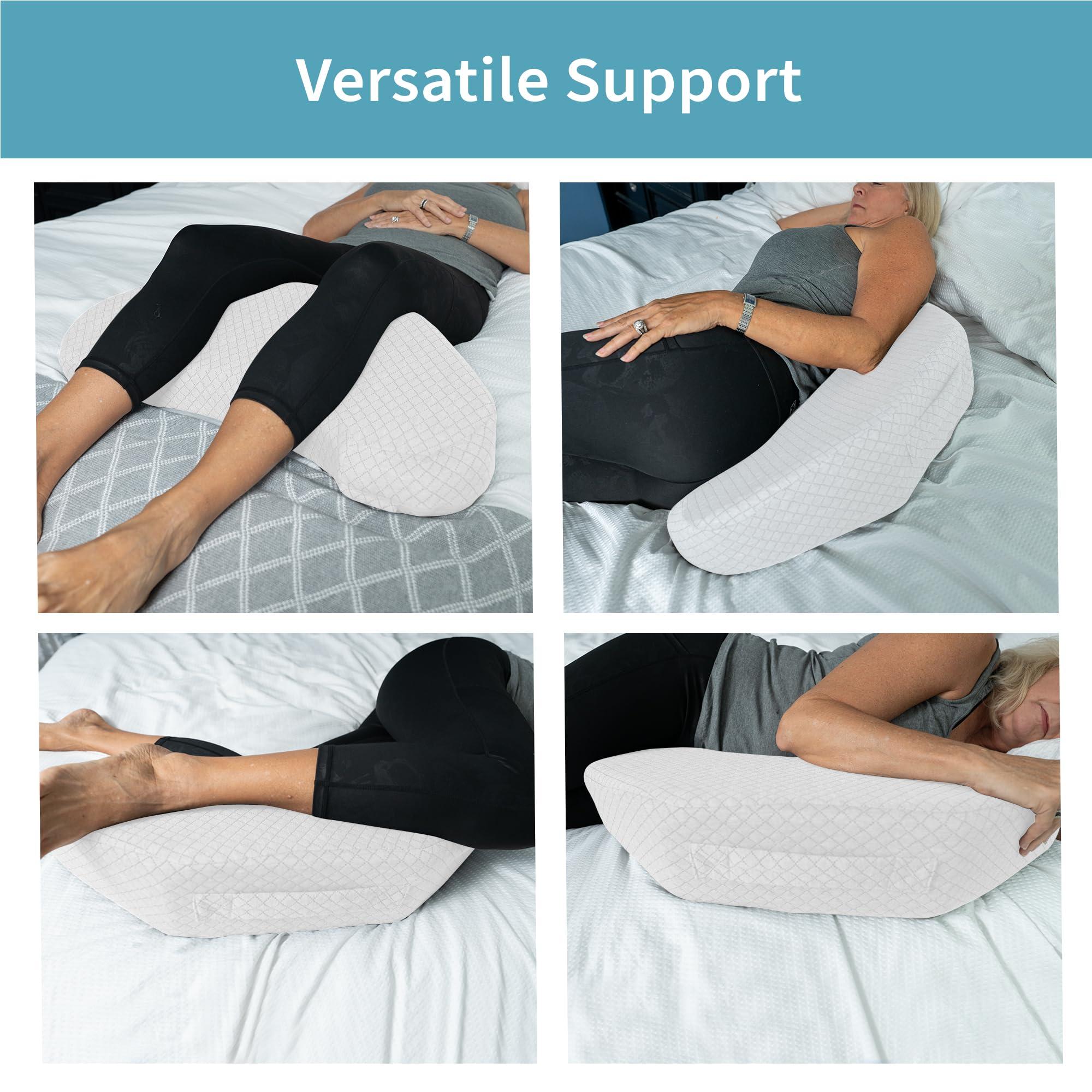 Zomaple Bedsore Positioning Wedge Pillow - Bed Sore Prevention & Pressure Relief, Heat Regulating Bed Sores Cushion for Butt Lifting and Easy Positioning - 2 Non-Skid Removable Covers, Best Recovery Products