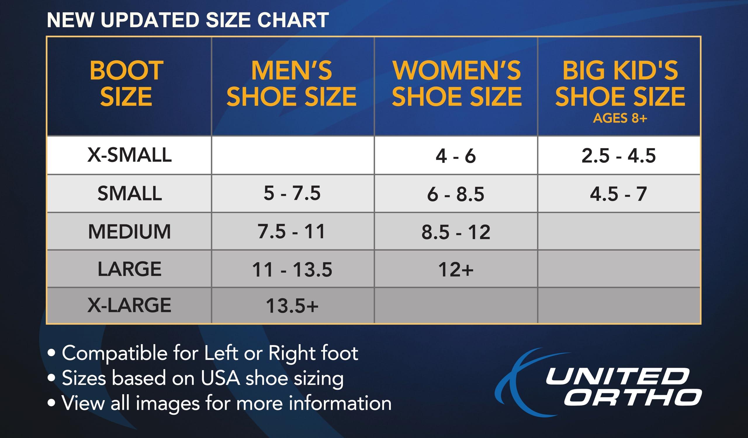 United Ortho United Ortho USA14111 Short Air Cam Walker Fracture Boot, Extra Small, Black