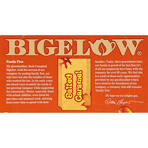 Bigelow Tea Bigelow Salted Caramel Black Tea Bags, 20 Count Box (Pack of 6) Caffeinated Black Tea, 120 Tea Bags Total