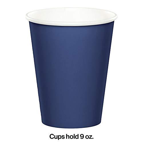 Party Central Club Pack of 240 Navy Blue Disposable Paper Hot and Cold Party Tumbler Cups 9 oz.