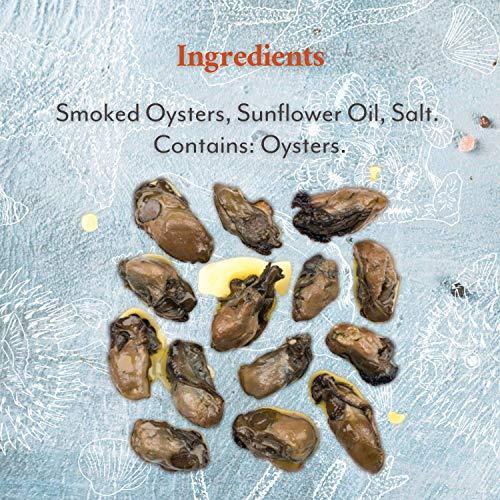 Roland Roland Foods Petite Premium Smoked Oysters in Oil, Wild Caught, 3 Ounce Tin, Pack of 10