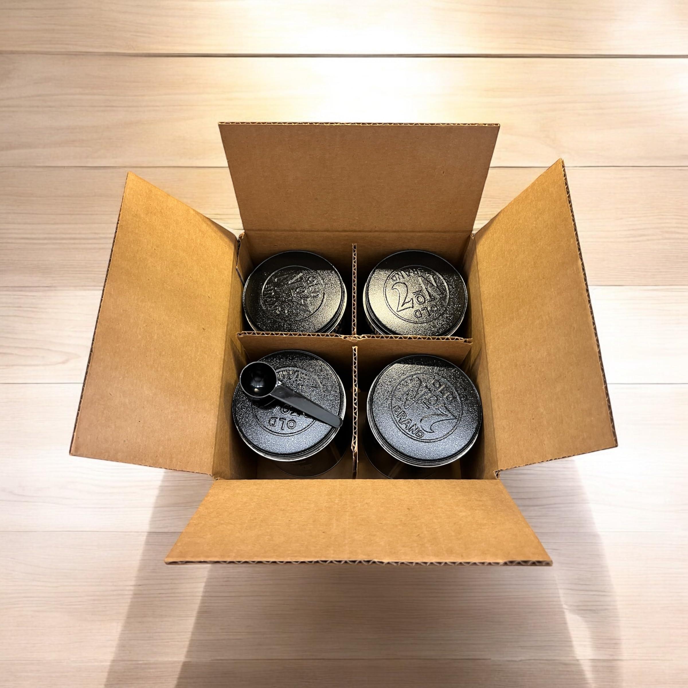 Lara's Gourmet Passions Jack Daniels Coffee (4 Pack, 8.8oz Each) Bundled with Complimentary Measuring Spoon - 100% Arabica, Medium Roast, Ground Gourmet Coffee, Kosher