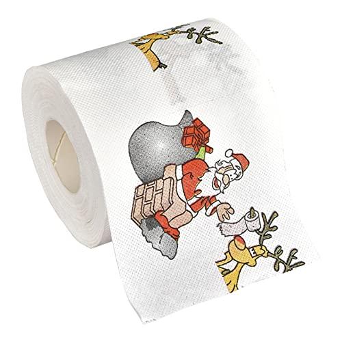 clinmday clinmday Christmas Toilet Paper,Merry Christmas Santa Claus Toilet Paper Tissue Napkin Prank Fun Birthday Party Novelty Gift Idea Funny Toilet Paper C
