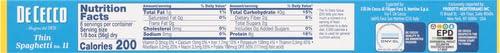 De Cecco De Cecco Pasta, Pasta Spaghetti Thin No.11, 16 Ounce