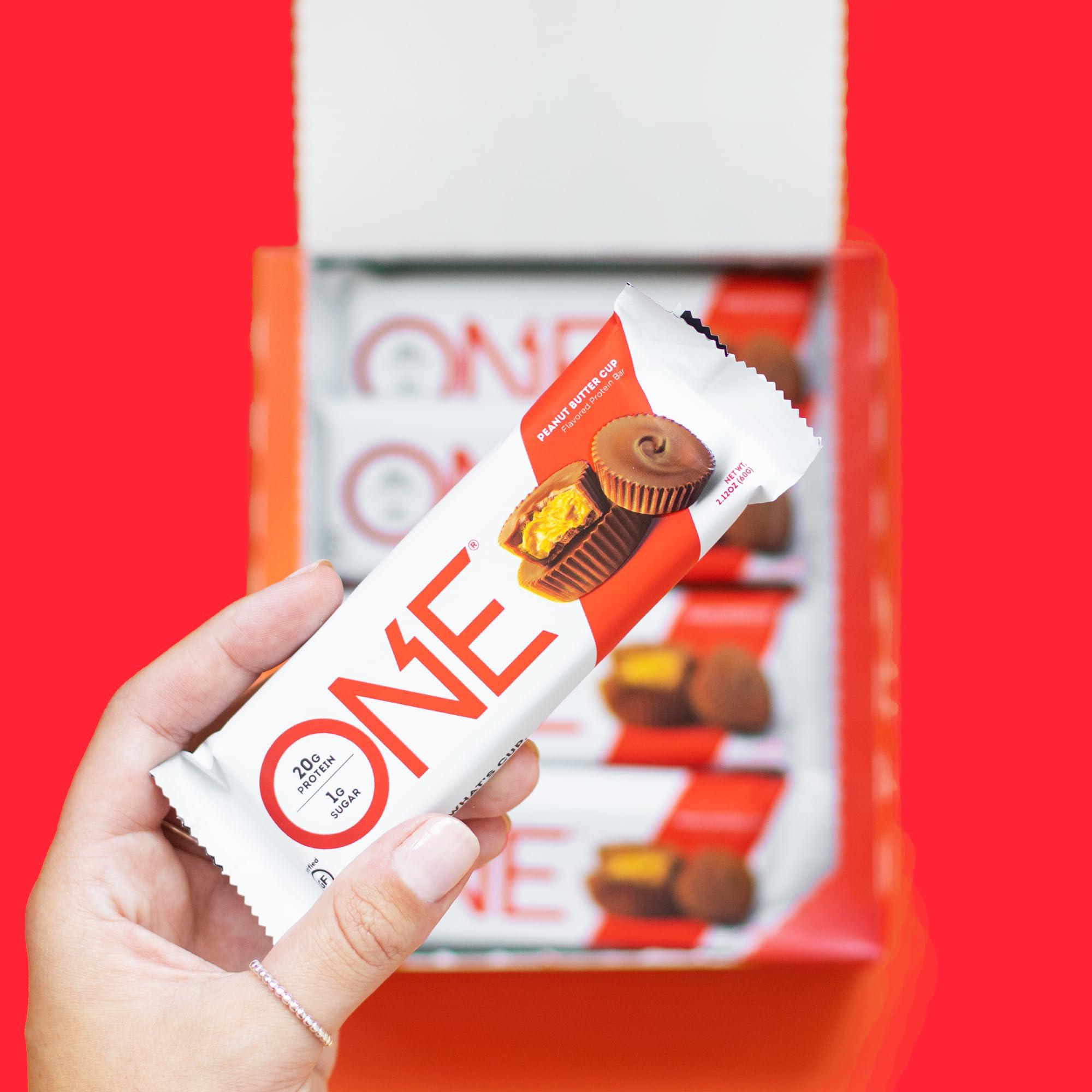ONE ONE Protein Bars, Peanut Butter Cup, Gluten Free Protein Bar with 20g Protein and only 1g Sugar & Protein Bars, Smores, Gluten Free Protein Bars with 20g Protein and only 1g Sugar