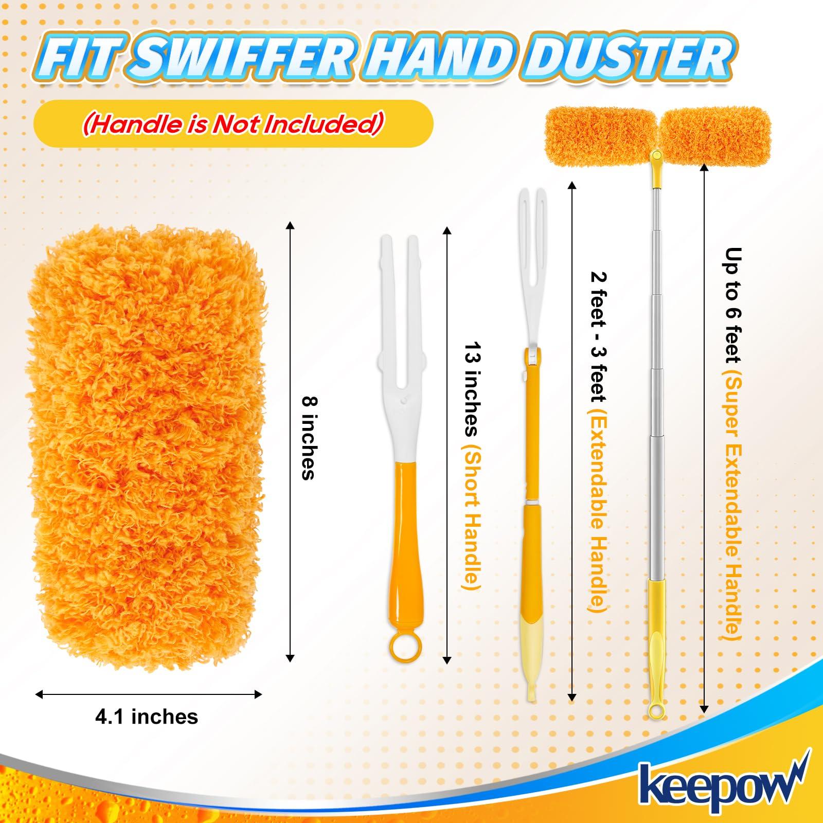KEEPOW KEEPOW Reusable Microfiber Mop Pads Compatible with Swiffer Sweeper XL Mop & Swiffer Hand Duster