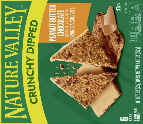 Nature Valley Nature Valley Crunchy Dipped Granola Squares, Peanut Butter Chocolate, 6 ct (Pack of 2)