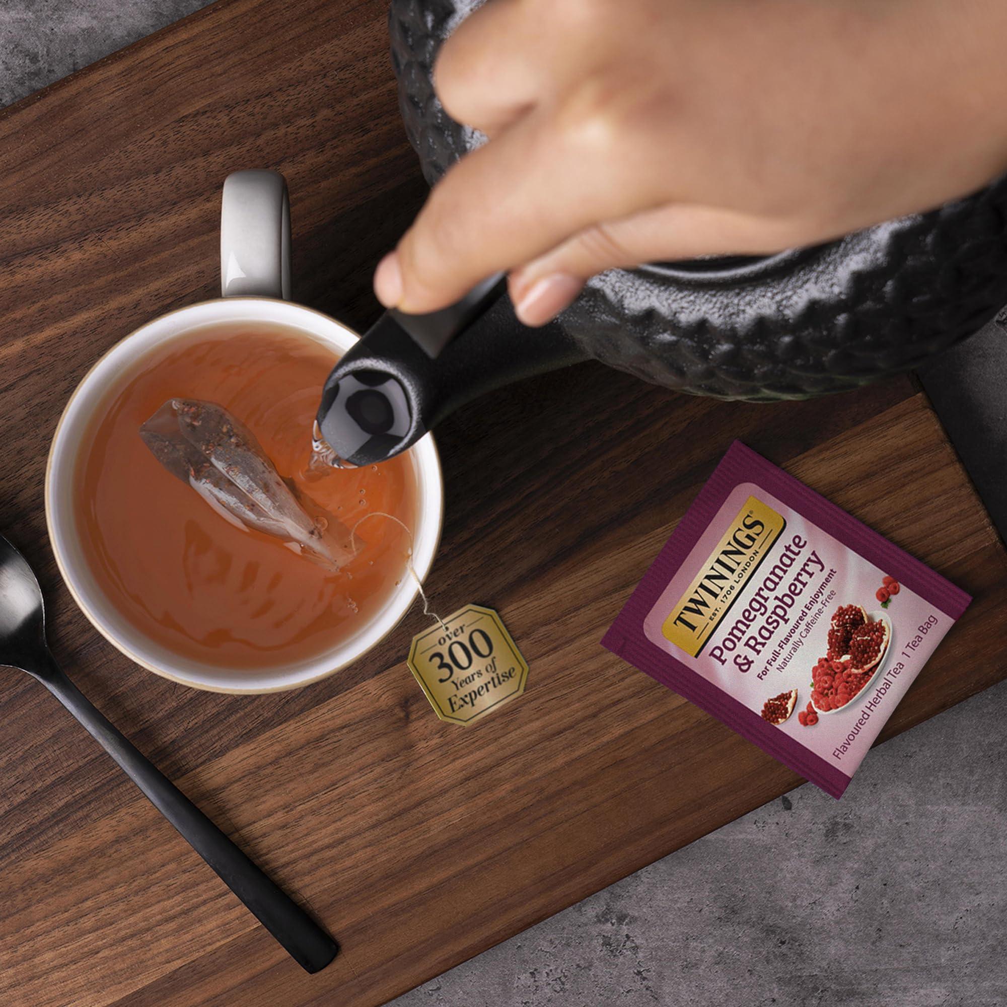 Twinings Twinings Pomegranate & Raspberry Tea - Naturally Caffeine-Free Herbal Tea Bags Individually Wrapped, 20 Count