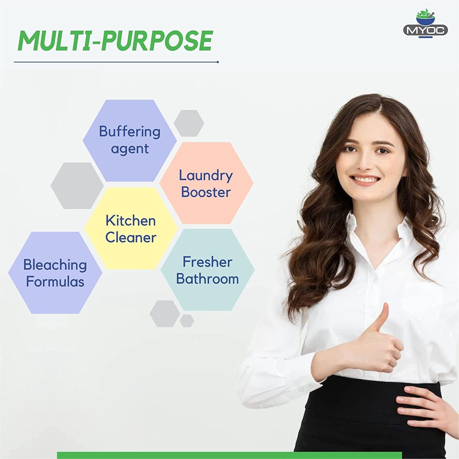 MYOC Myoc Borax Powder - 14.99 Oz, Borax Powder Bulk, Borax Powder for Laundry, Borax Powder for Hand Cleaner & Soap, Borax Powder for Slime, Borax for Washing Powder PO2