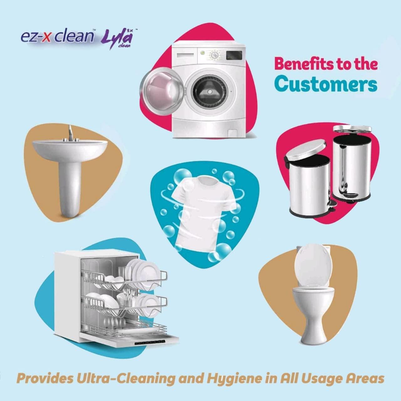 Lyla 3x clean Lyla 3X Clean Ultra Max Bleach Tablets for Laundry and Cleaning. 42 Tablets 7.4 OZ Phosphate Free Replaces Liquid Bleach (Levander)