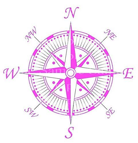 Art of Eric Gunty 1/2 Sheet - Pink Pirate Map Compass Birthday Background - D24206 - 2D Edible Cake/Cupcake Party Topper - D24206