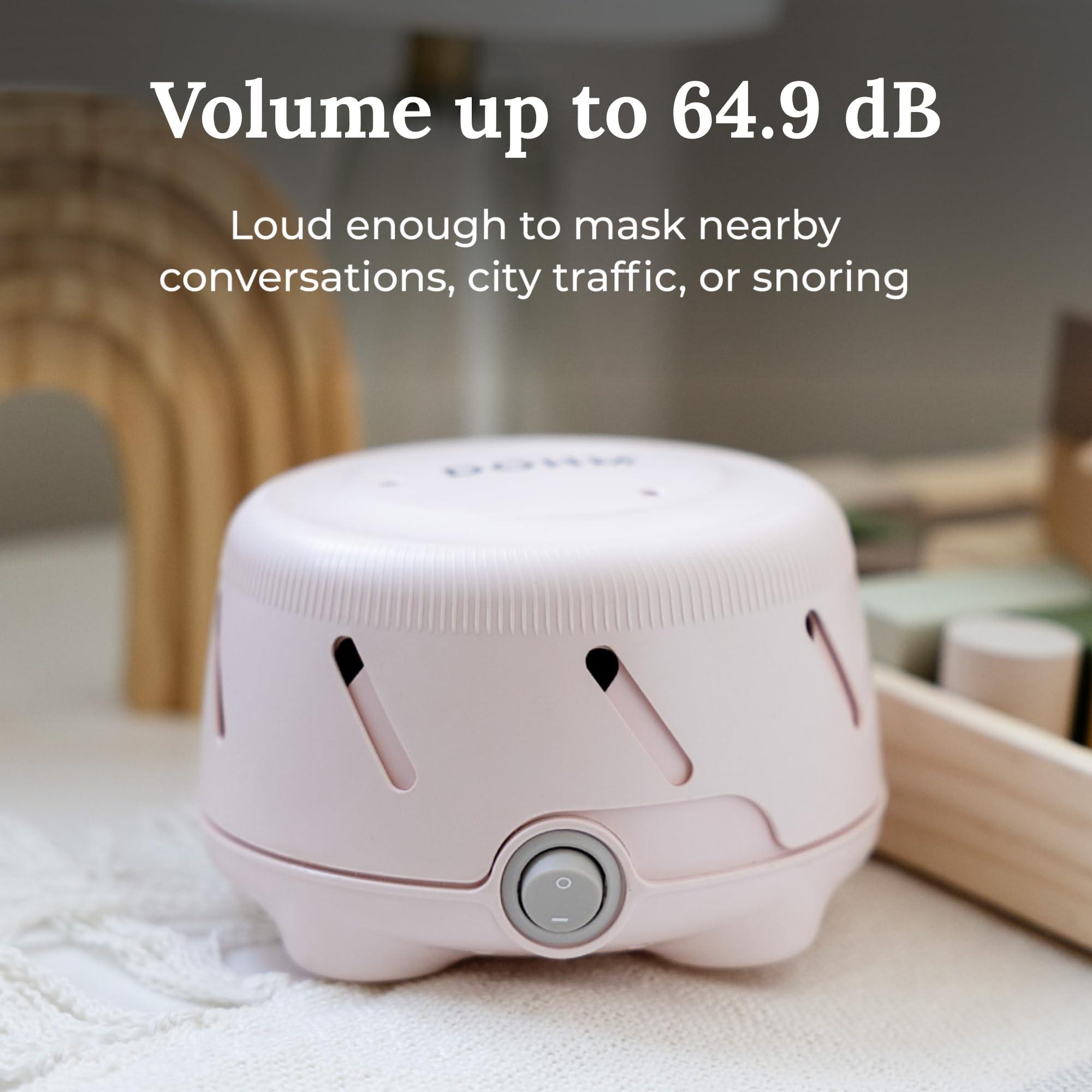 Marpac Yogasleep Dohm Uno White Noise Sound Machine, Natural Pink Noise from a Real Fan, Adjustable Tone & Noise Canceling for Office Privacy & Meditation, Sleep Aid for Travel, Baby & Adults (Pink)