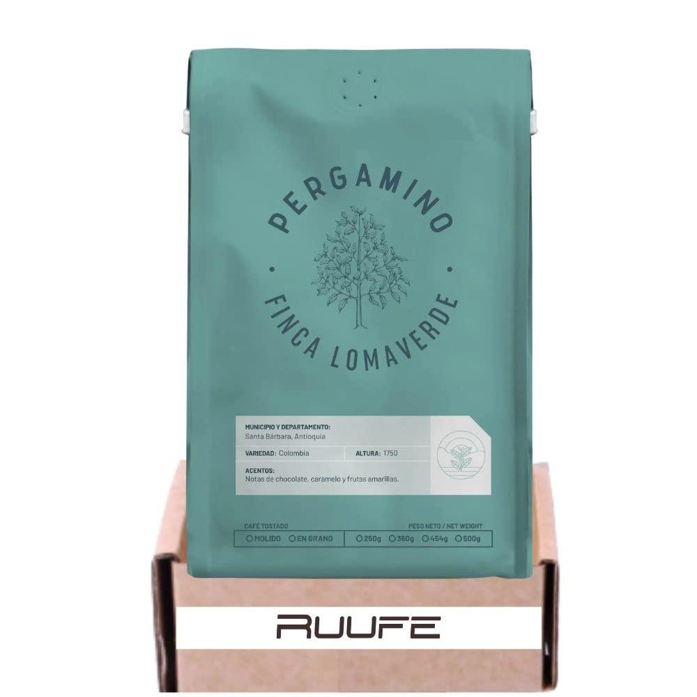 RUUFE Whole bean Pergamino coffee Sweet and soft Pergamino Colombian Coffee Bean Coffee Whole Bean Colombian Coffee (12.69) Pergamino lomaverde en grano