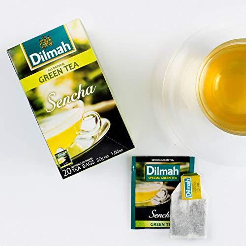 Dilmah Dilmah Sencha Green Tea - 20 Tea Bags X 3 Pack - Finest Pure Ceylon Sri Lankan Green Tea