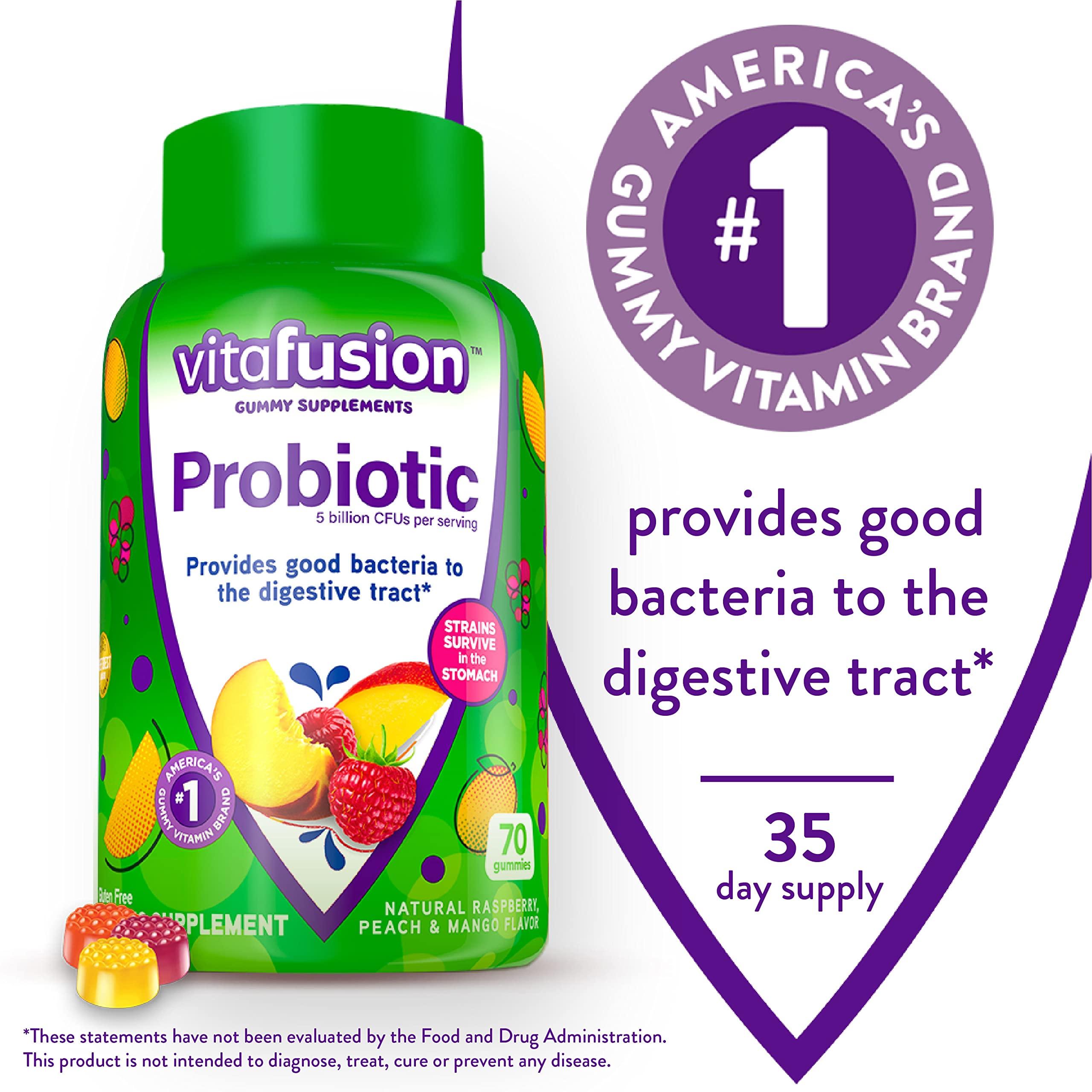Vitafusion Vitafusion Probiotic and Vitamin C Gummy Supplements, 70 Count and 150 Count