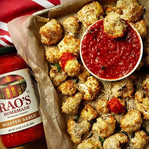 Rao\'s Homemade Rao\'s Homemade Tomato Sauce, Roasted Garlic, 24 oz, Versatile Pasta Sauce, Carb Conscious, Keto Friendly, All Natural, Premium Quality, Made with Sweet Italian Tomatoes and Caramelized Garlic