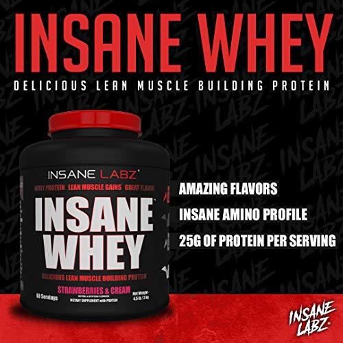 Insane Labz Insane Labz Insane Whey,100% Muscle Building Whey Protein, Post Workout, BCAA Amino Profile, Mass Gainer, Meal Replacement, 5lbs, 60 Srvgs (Packaging May Vary) (Chocolate Peanut Butter)