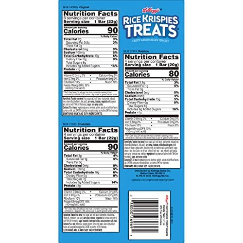 RICE KRISPIES TREATS Rice Krispies Treats Crispy Marshmallow Squares, Kids Snacks, Cereal Bars, Variety Pack, 12.1oz Box (16 Bars)