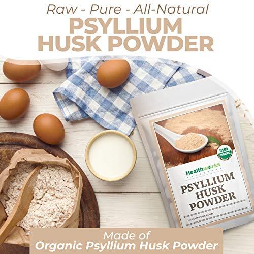 Healthworks Healthworks Psyllium Husk Powder (16 Ounces / 1 Pound) | Raw | Certified Organic | Finely Ground Powder from India | Keto, Vegan & Non-GMO | Fiber Support