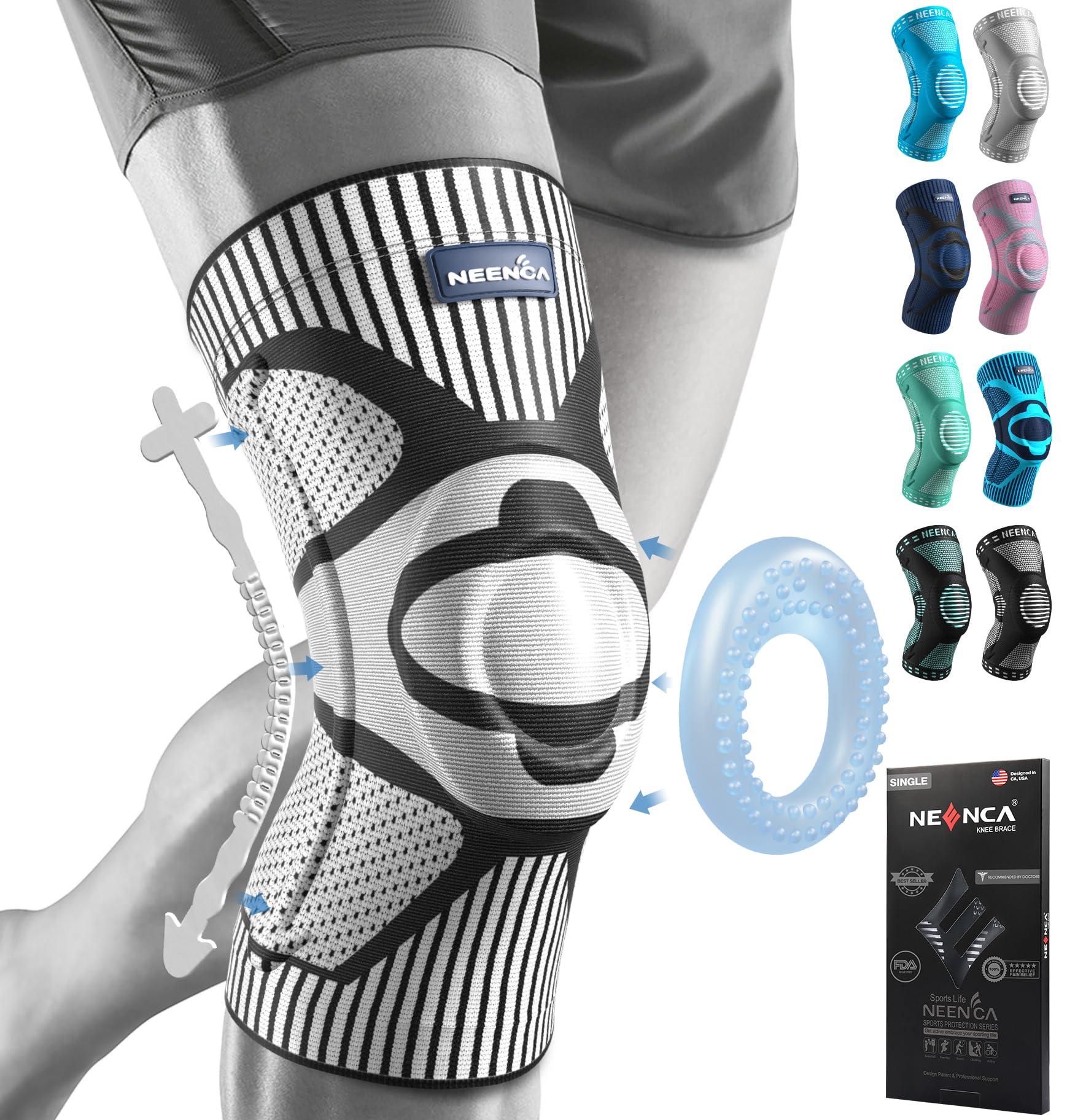 NEENCA NEENCA Knee Brace for Knee Pain Relief, Medical Knee Support with Patella Pad & Side Stabilizers, Compression Knee Sleeve for Meniscus Tear, ACL, Arthritis, Joint Pain, Runner, Sport- FSA/HSA APPROVED