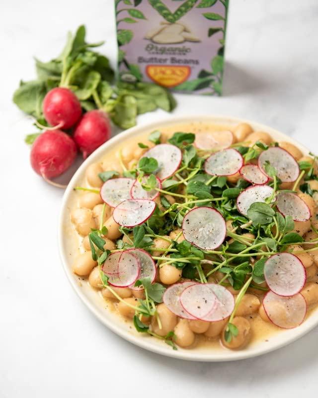 Jack's Quality Jack's Beans Jack’s | Organic White Butter Beans 13.4 oz. | Filled with Protein & Fiber, Low Sodium & Non-GMO | (8 PACK)