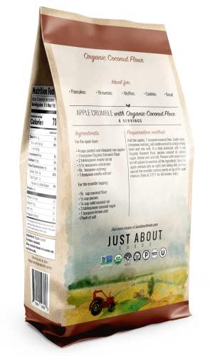 Just About Organic Coconut Flour 1 lb Gluten Free, Vegan, Plant Based, Non-GMO | Just About Foods