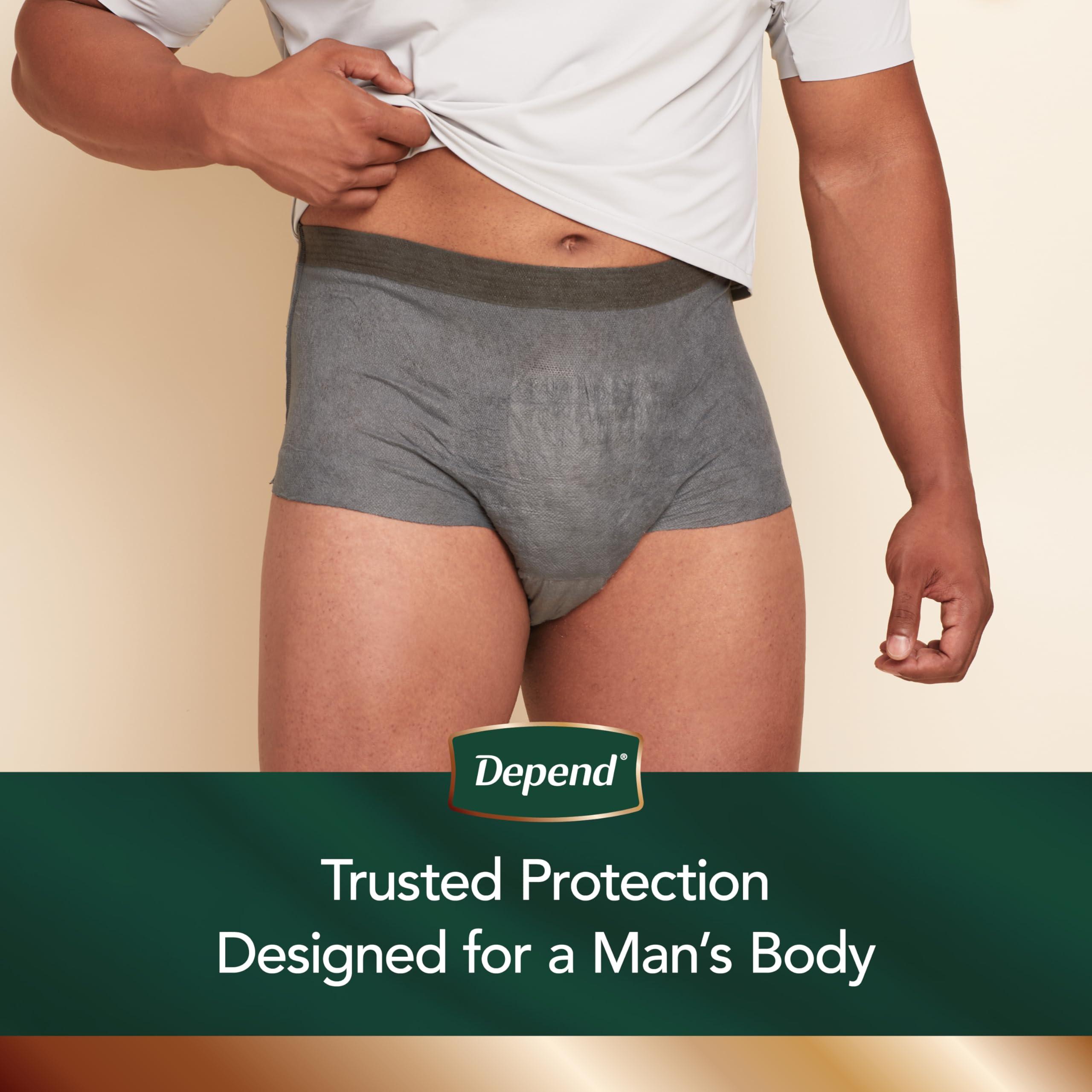 Depend Depend Real Fit Incontinence Underwear for Men, Disposable, Maximum Absorbency, Small/Medium, Grey, 22 Count, Packaging May Vary