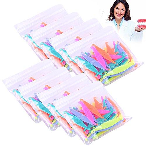 RZJZGZ RZJZGZ Dental Elastic Rubber Bands Placers for Braces Disposable Plastic Orthodontic Elastic Placers Multi-color (15PCS)