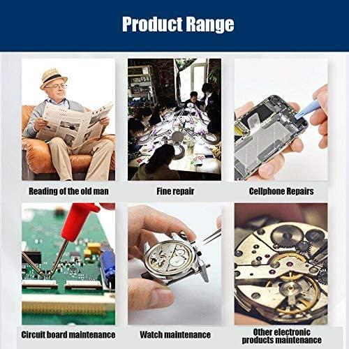 CTXDLK Magnifier Magnifying Lamp Adjustable LED Light Optical Equipment Stand Dimmable Crafts Multifunction for Precision Work Repair magnifiers