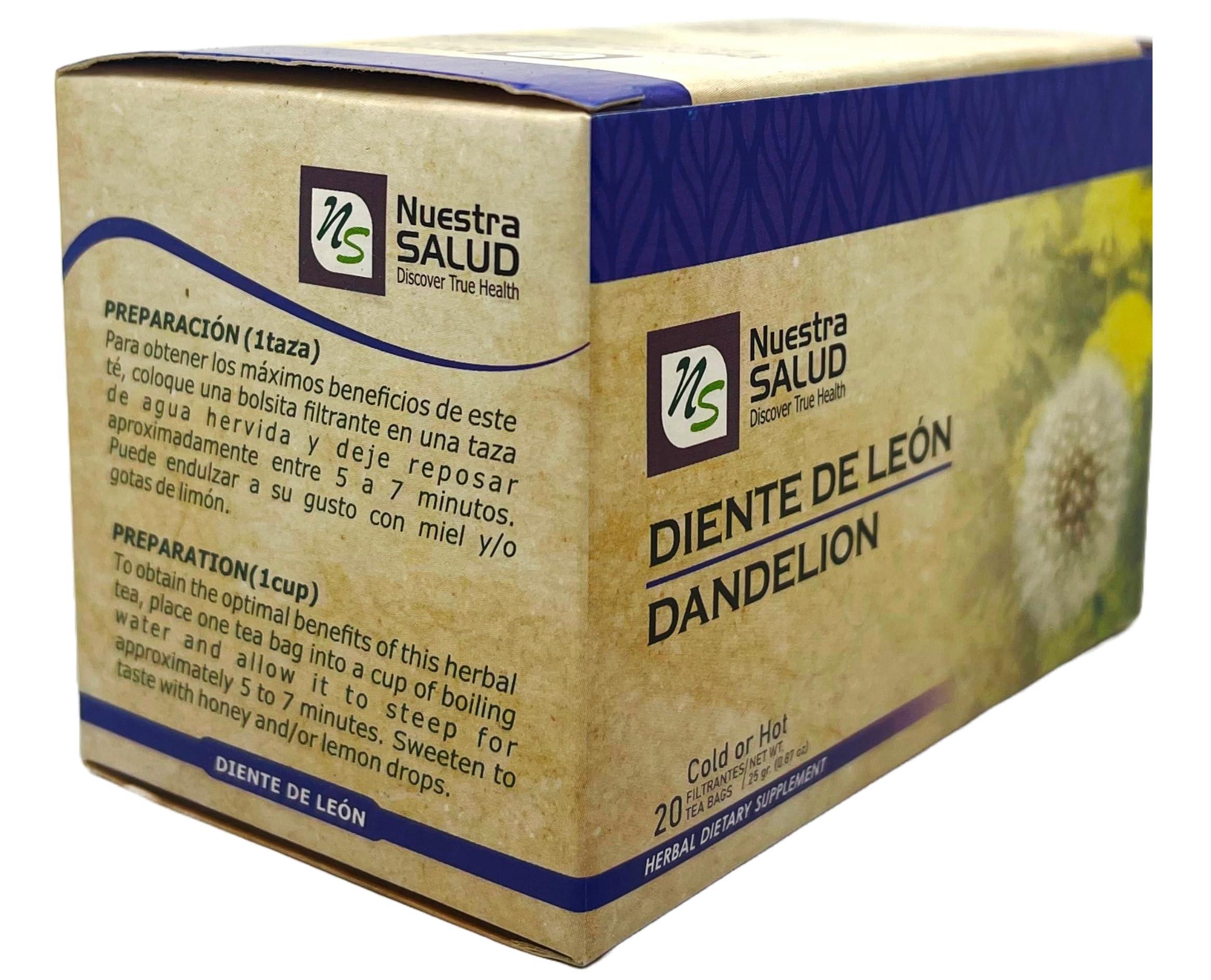CIK Naturals Dandelion Tea Diente de Leon Te (60 tea bags) Value Pack 100% Natural and Caffeine Free