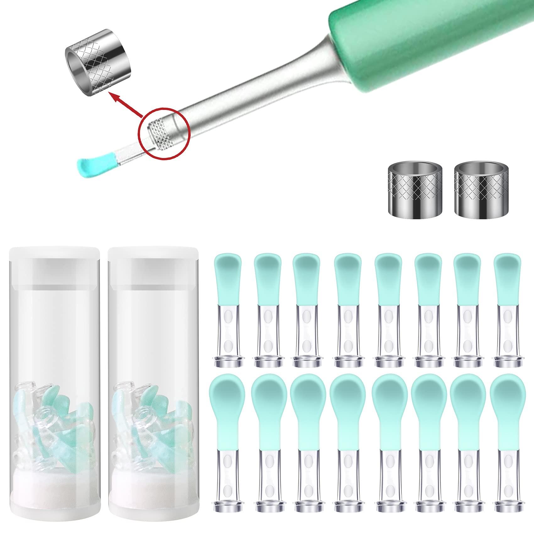 BEBIRD Bebird Replacement Tips Ear, 16 Pieces Waterproof Silicone Ear Spoon for Ear Wax Removal Endoscope, BEBIRD Original Ear Cleaner Tips for C3/C3 Pro/M9 Pro/X11 Pro/K10/X17 Pro/T5