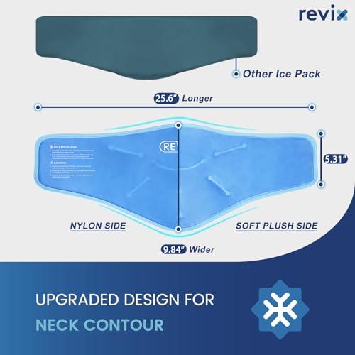 REVIX REVIX Neck Ice Pack Reusable Shoulder Cooling Wraps for Enhanced Comfort and Recovery, Hot Cold Gel Packs Reusable for Post-Workout Fatigue, Soft Plush Lining Ice Neck Wrap