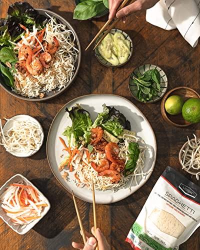 LIVIVA LIVIVA Organic Shirataki Spaghetti with Oat Fiber, Low-Calorie Pasta made from Konjac Root, Non-GMO, Gluten Free and Keto Certified (Pack of 2)
