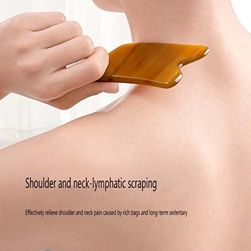 ZHAO SHOP Natural Horn Scraping Board Gua Sha Massager for Body Facial Care Trigger Point Massage Tool