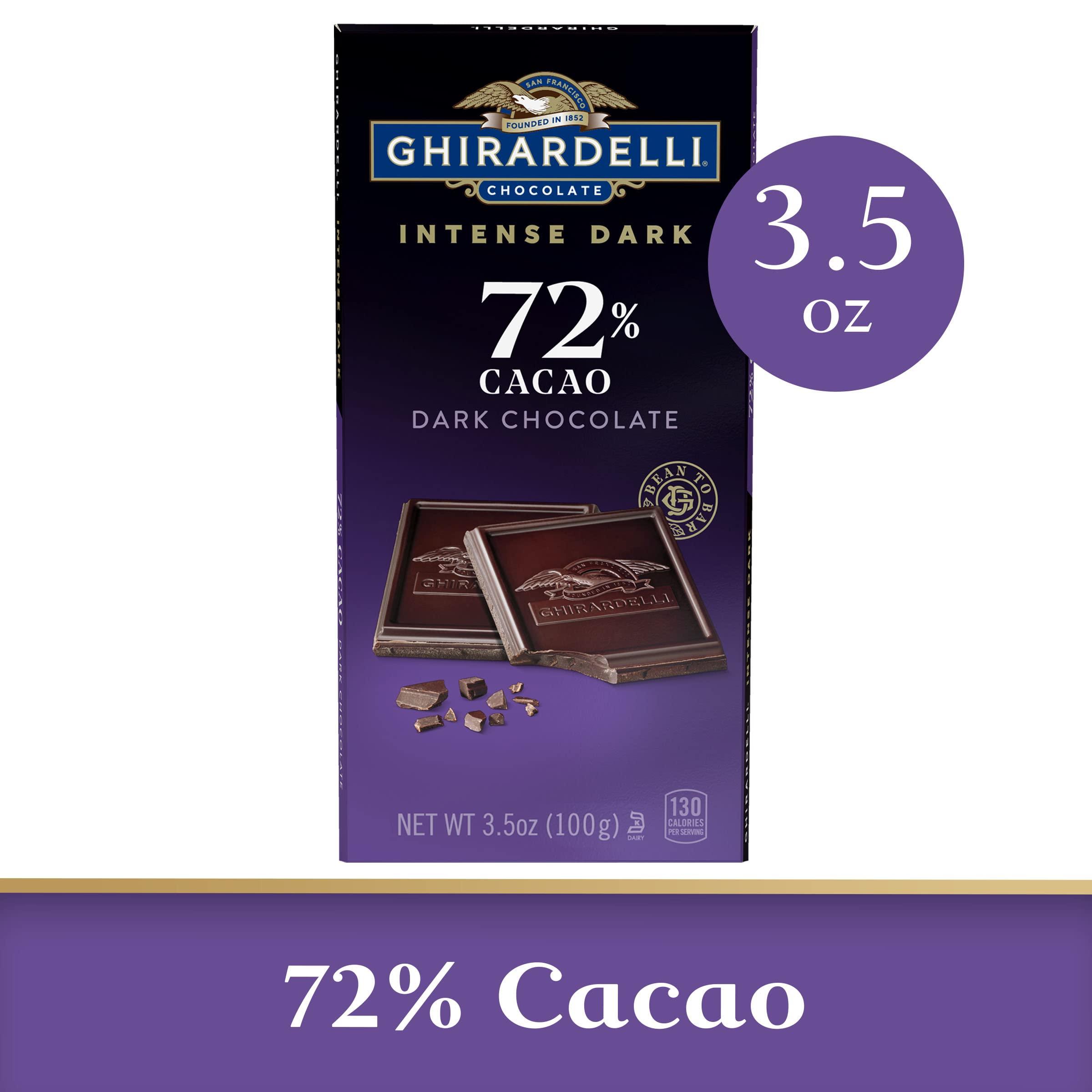 Ghirardelli Chocolate Company Ghirardelli Intense Dark 72% Cacao Twilight Delight Chocolate Bar, 3.5 Ounce (Pack of 12)