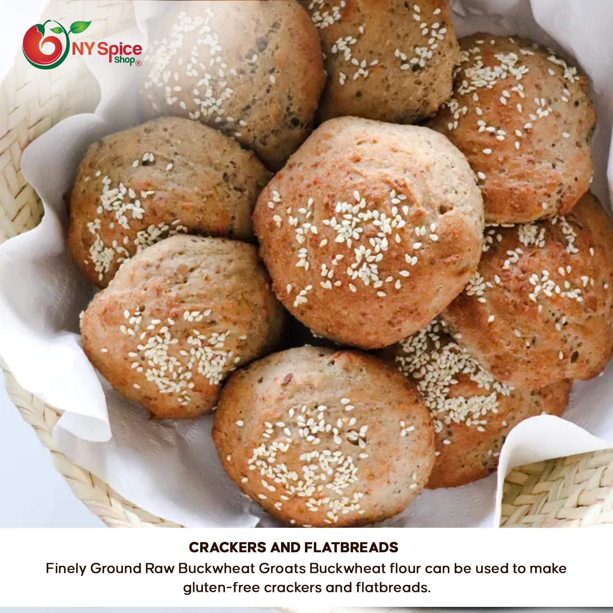 NY Spice Shop NY SPICE SHOP Buckwheat Flour - Kuttu Ka Atta - Finely Ground Raw Buckwheat Groats, Natural Fiber Source with High Protien Source, Diet Friendly 3 Pound