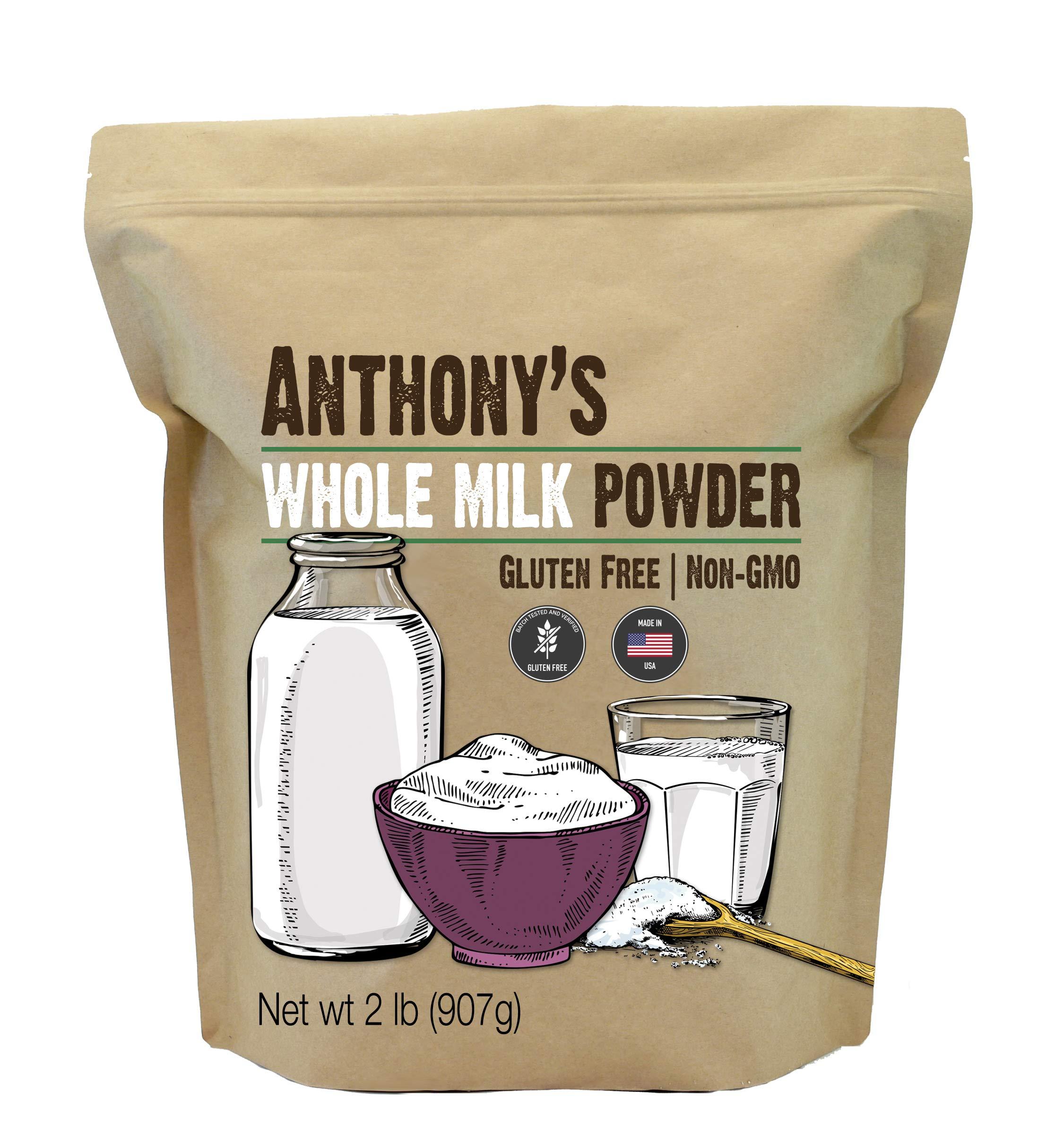Anthony's Anthony's Whole Milk Powder, 2 lb, Gluten Free, Non GMO, Made in USA